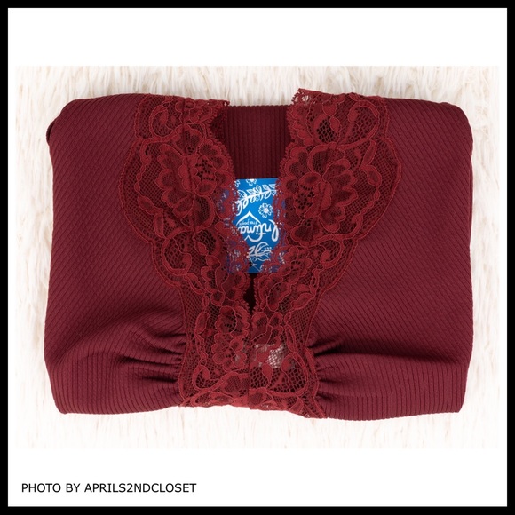 FREE PEOPLE BOHO LACE V-NECK BODYSUIT TOP A2C - Picture 6 of 15